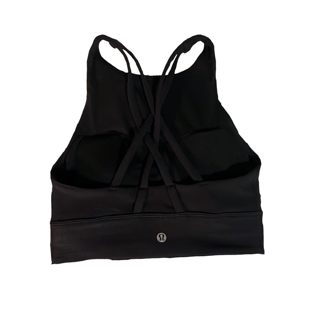 Lululemon Energy Bra Ribbed High Neck Long Line *Medium Support, B-D Cup Size 4